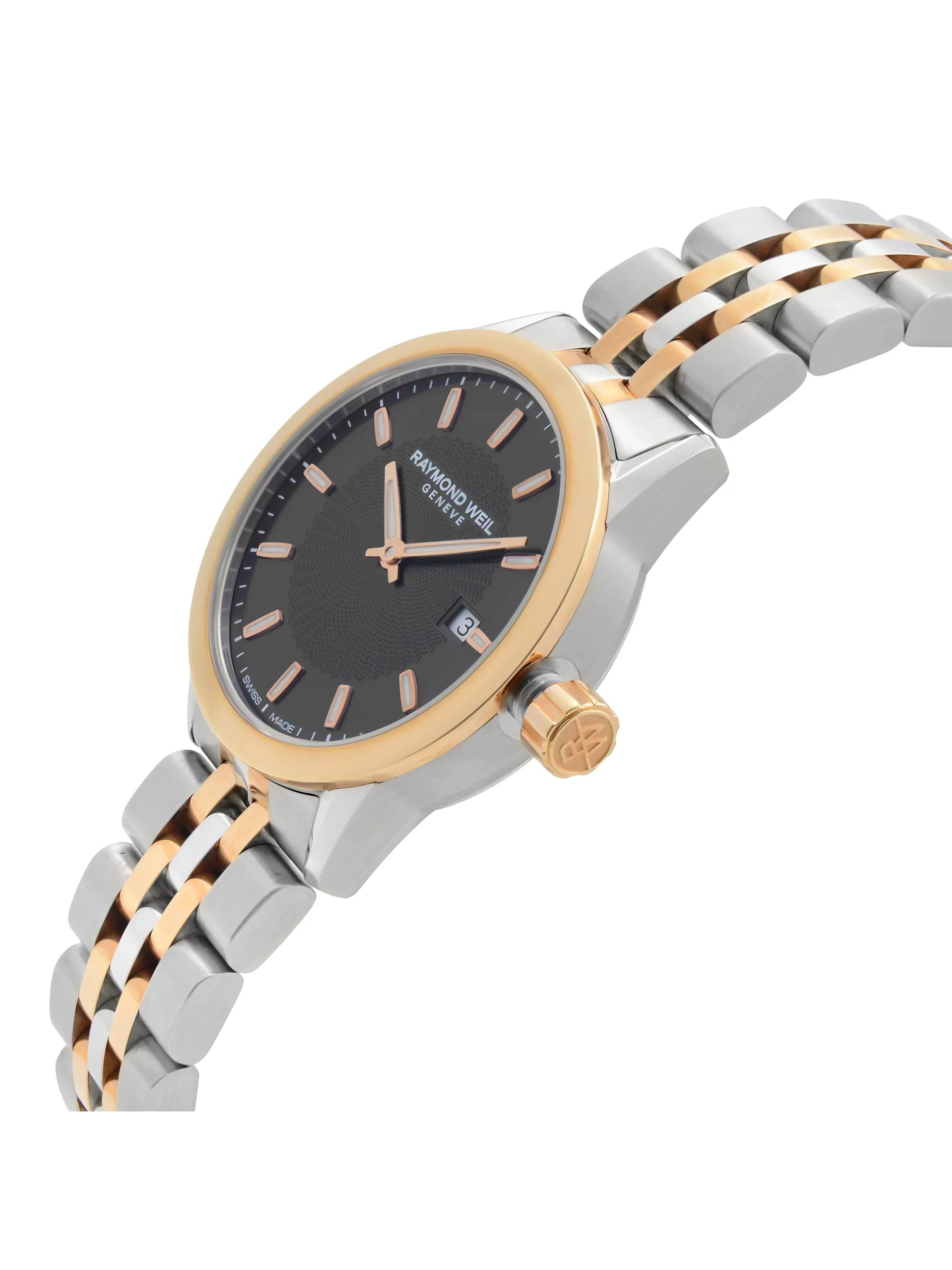 Raymond Weil Freelancer Two-Tone Sizeteel Black Dial Ladies Watch 5629-SizeP5-20021