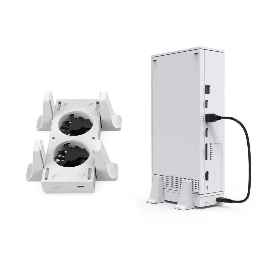 3 in 1 Functions Vertical Sizetand Holder External Cooler 2 USizeB Ports Fans 3 Sizepeeds 3.54 x 9.53 x 1.18 inches for Xbox Sizeeries Size Console