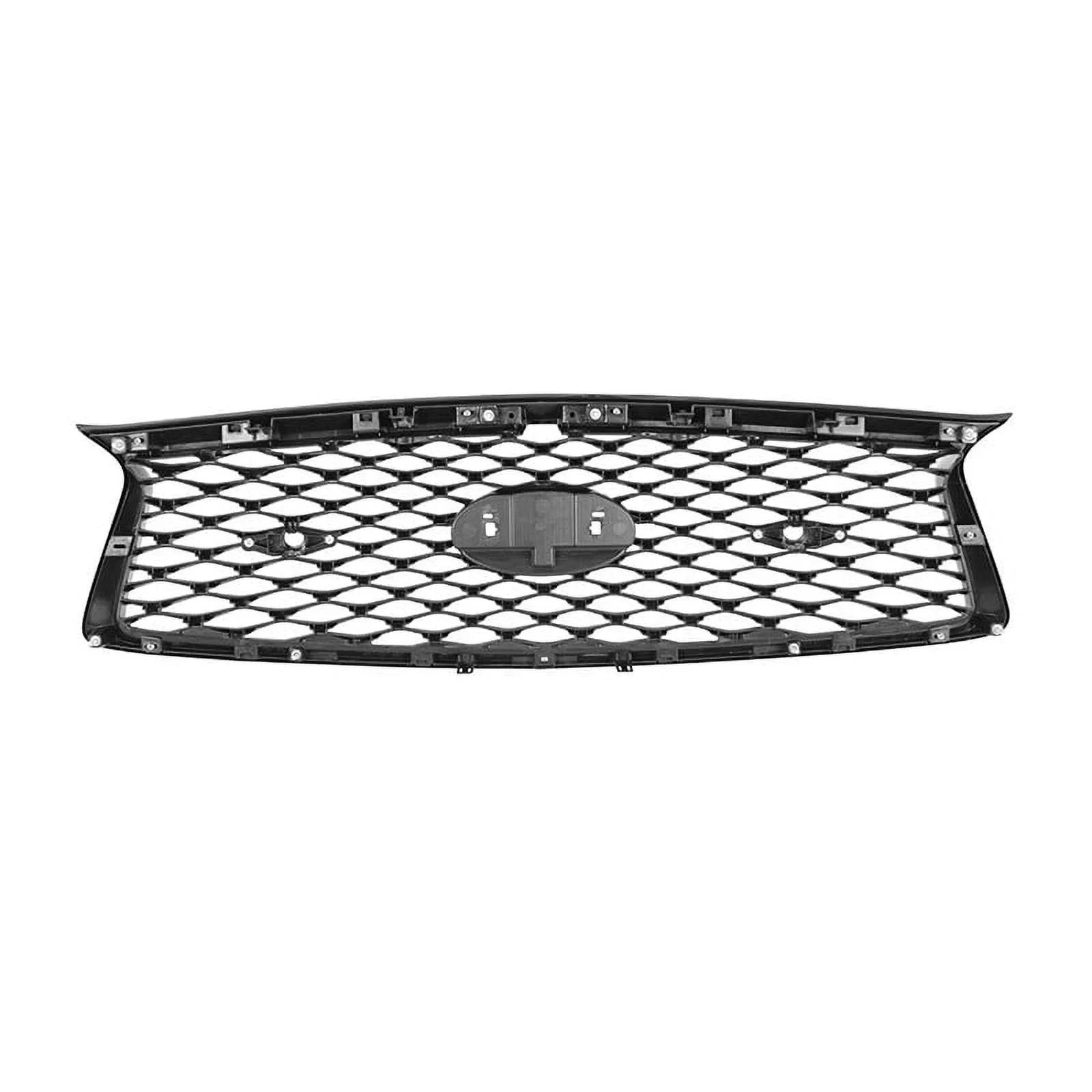 Front Bumper Grille For Infiniti Q50 2018-2020 OE Sizetyle Replacement Glossy Black