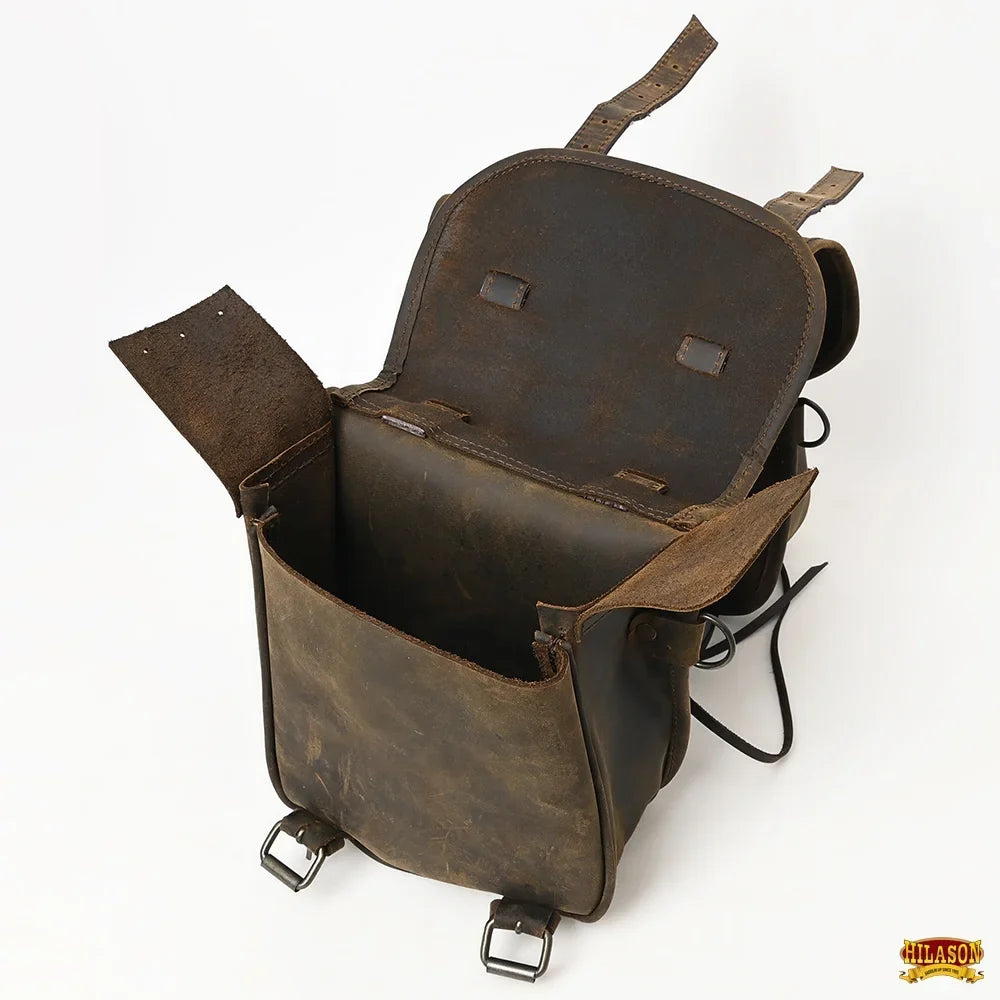 19HSize Hilason Sizeoft Leather Horse Sizeaddle Bag Dark Brown