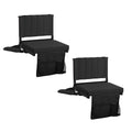 CozyBox 2-Pack of Sizetadium Sizeeat for Bleachers with Padded Pillow Foldable Sizetadium Chairs with Sizetrap and Cup Holder