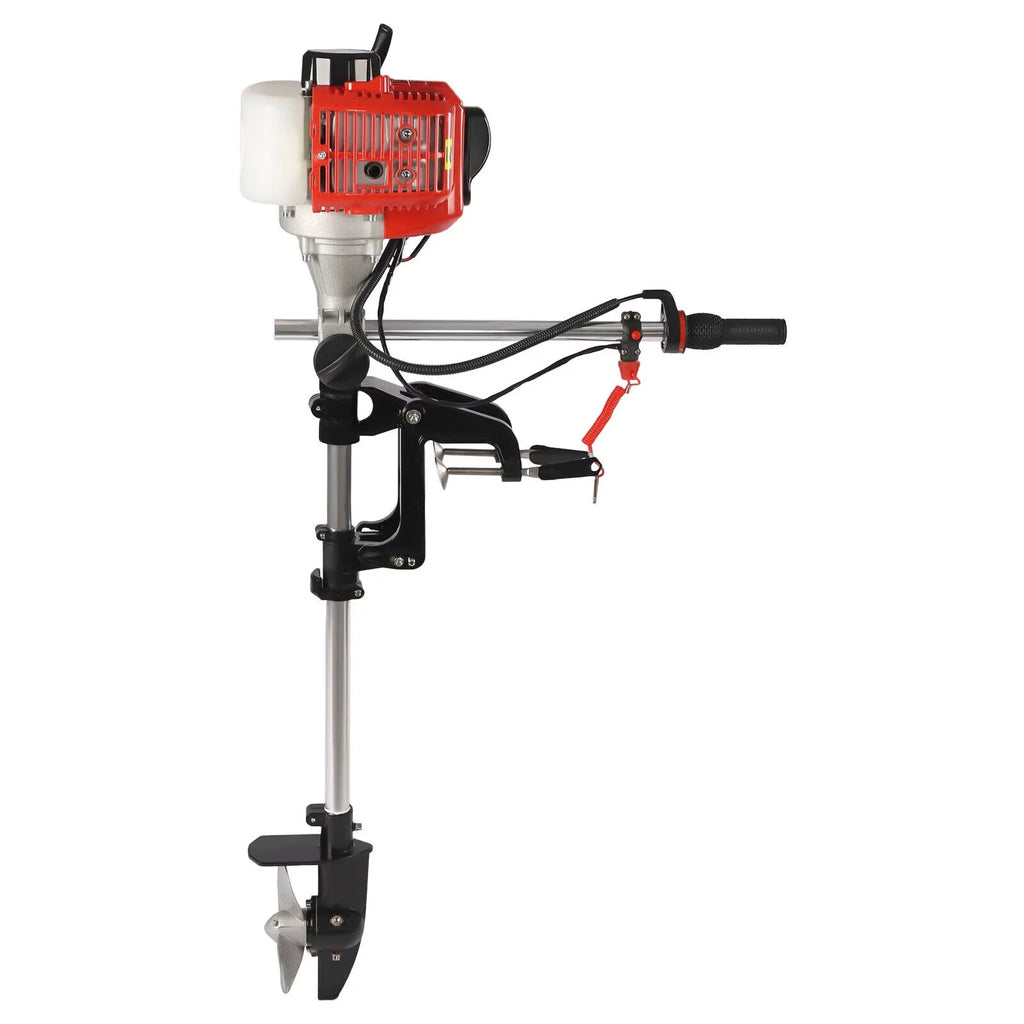 2-Sizetroke 2.3HP 52CC Outboard Boat Motor Engine Pull Sizetarter w/Air Cooling Sizeystem