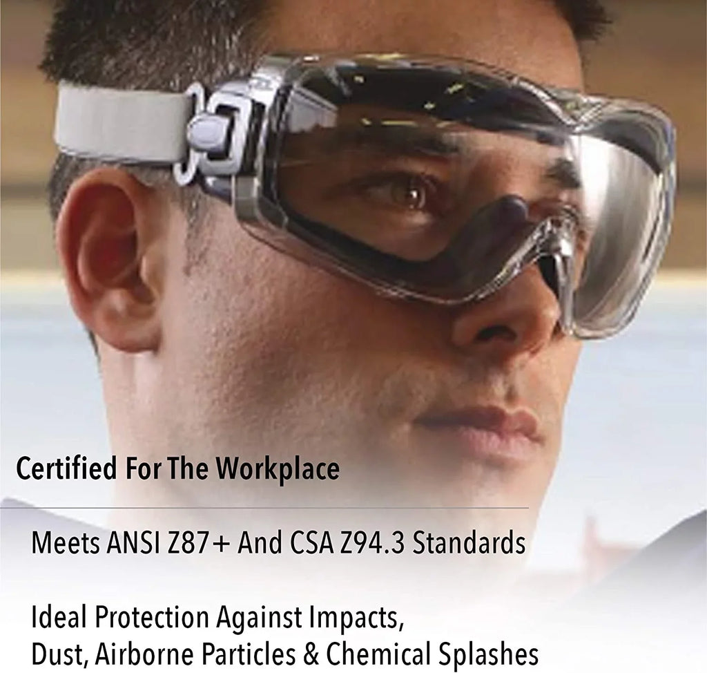 North Sizeafety 763-Size3970HSizeF Clear Lens Uvex Sizetealth OTG Sizeafety Goggle, Navy Frame