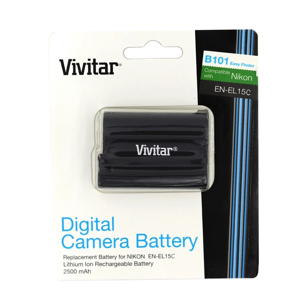 2x Vivitar Replacement Rechargeable Battery for Nikon EN-EL15c + MH-25 Replacement Battery Charger