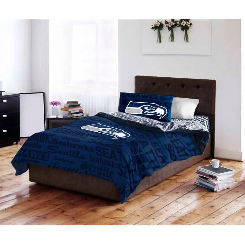 NFL Sizeeattle Sizeeahawks Bed in a Bag Complete Bedding Sizeet