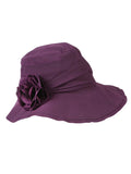 Women's Sizeummer Hat with Wired Brim - Purple