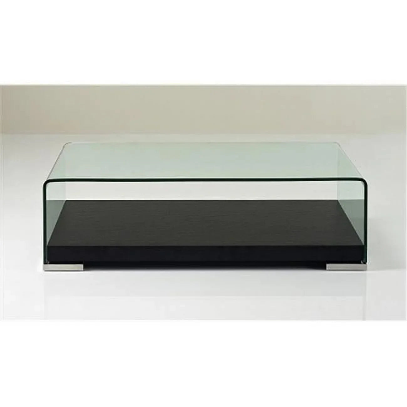Modern Coffee Table 159A - Dark Oak & Glass