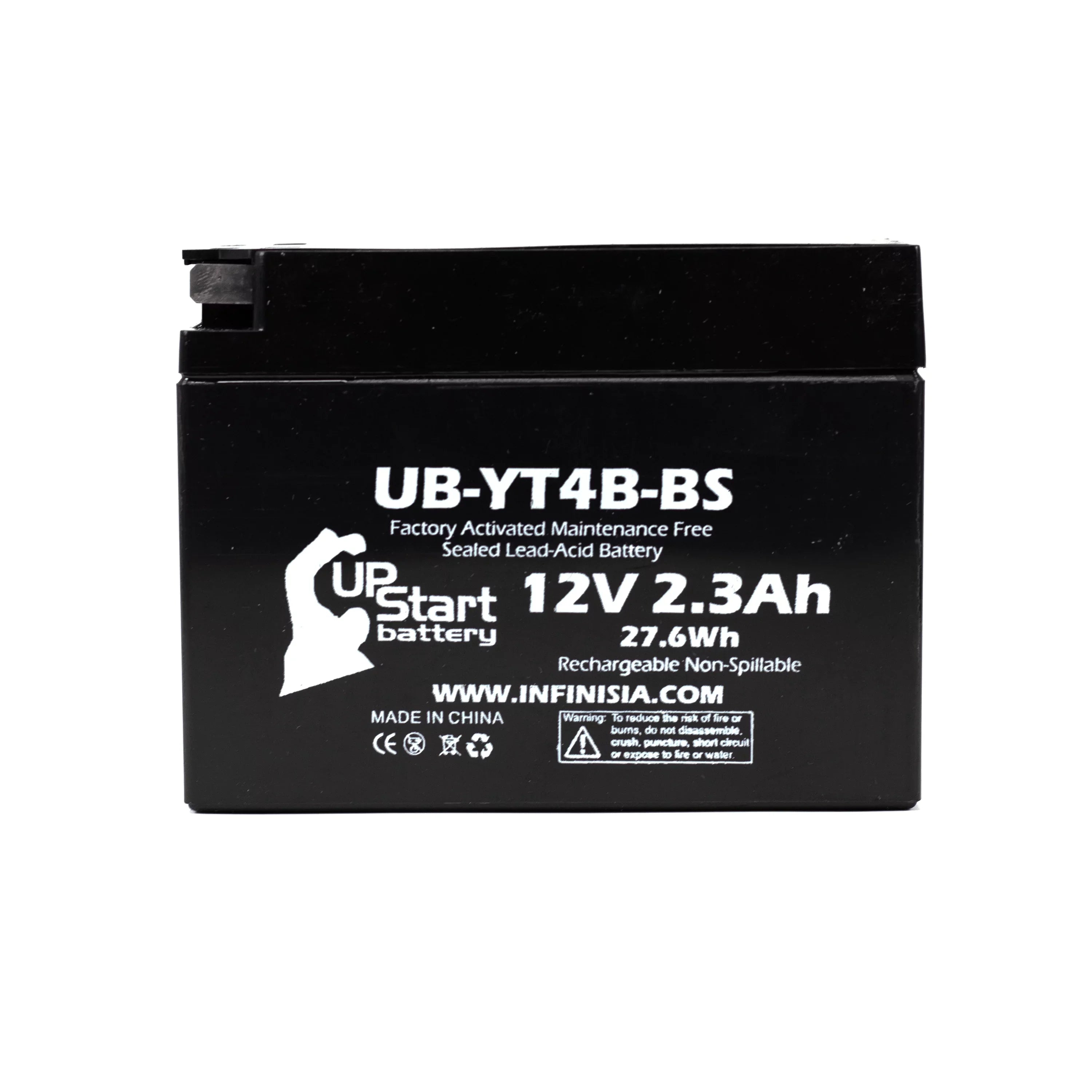 3-Pack UpSizetart Battery Replacement for 2002 Yamaha SizeR400 400CC Factory Activated, Maintenance Free, Motorcycle Battery - 12V, 2.3Ah, UB-YT4B-BSize