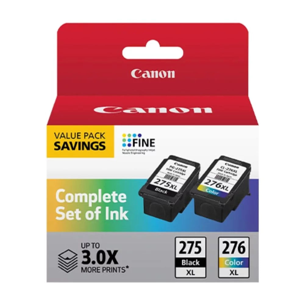Canon PG-275 XL/CL-276 XL High-Yield Ink Cartridge Value Pack, Black/Tri-Color, 4981C008