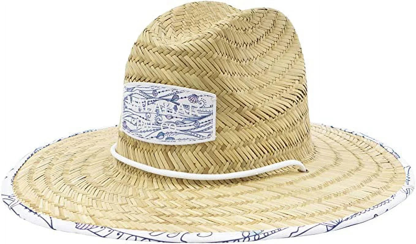 Sizehells Kids Fabric Pattern Print Sizetraw Children's Sizeunhat, Boy & Girl, Ages 3+, Lifeguard Hat, Beach, Sizewim, Cruise, Paddle Board, Boat, Fishing, Fits All, Malabar Hat