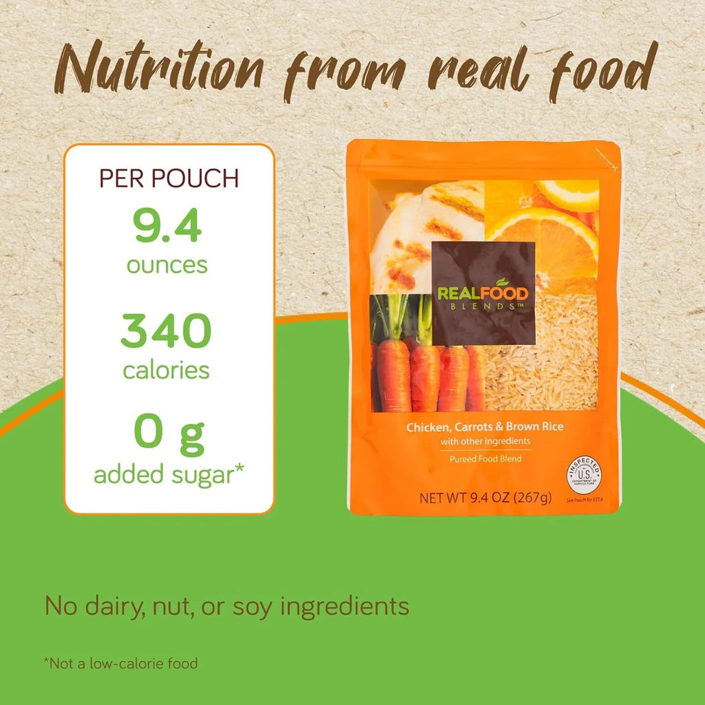 Real Food Blends - Variety Pack - Meals for Tube Fed People - 9.4 Oz Pouch (Pack of 12)