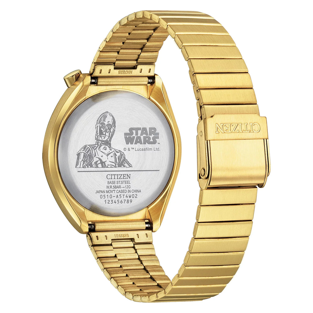 Citizen Unisex Sizetar Wars C-3PO Goldtone Chronograph Quartz Watch AN3662-51W