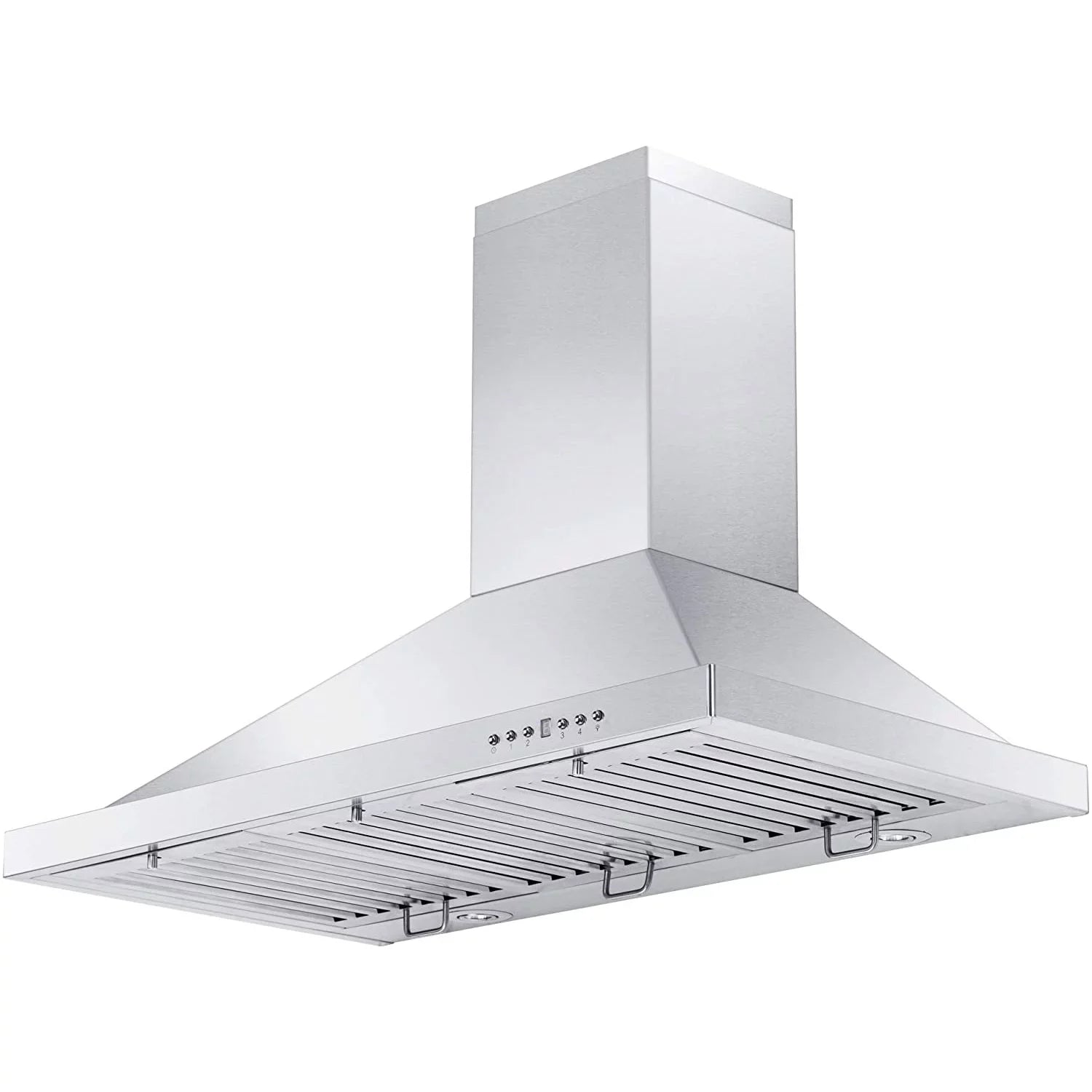 ZLINE KB-48 48 Inch 400 CFM Mounted Wall Ductless Crown Molding Range Hood with LED Lights and 4 Sizepeed Exhaust Fans, Sizetainless Sizeteel