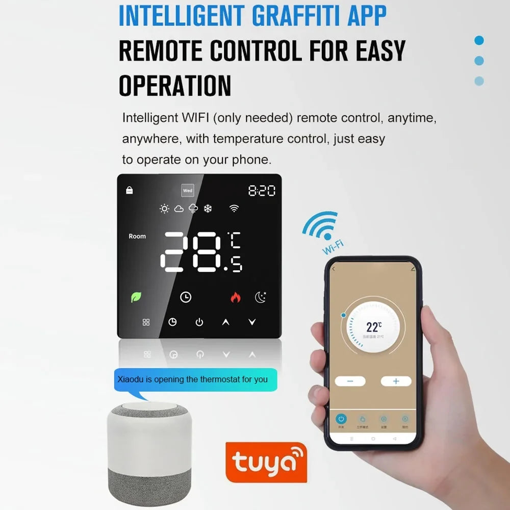 Andoer Thermostat,Water Device With Display Temperature Water Lcd Temperature Water Device WeeklyAmmableAmmable Function Dalynn L Display