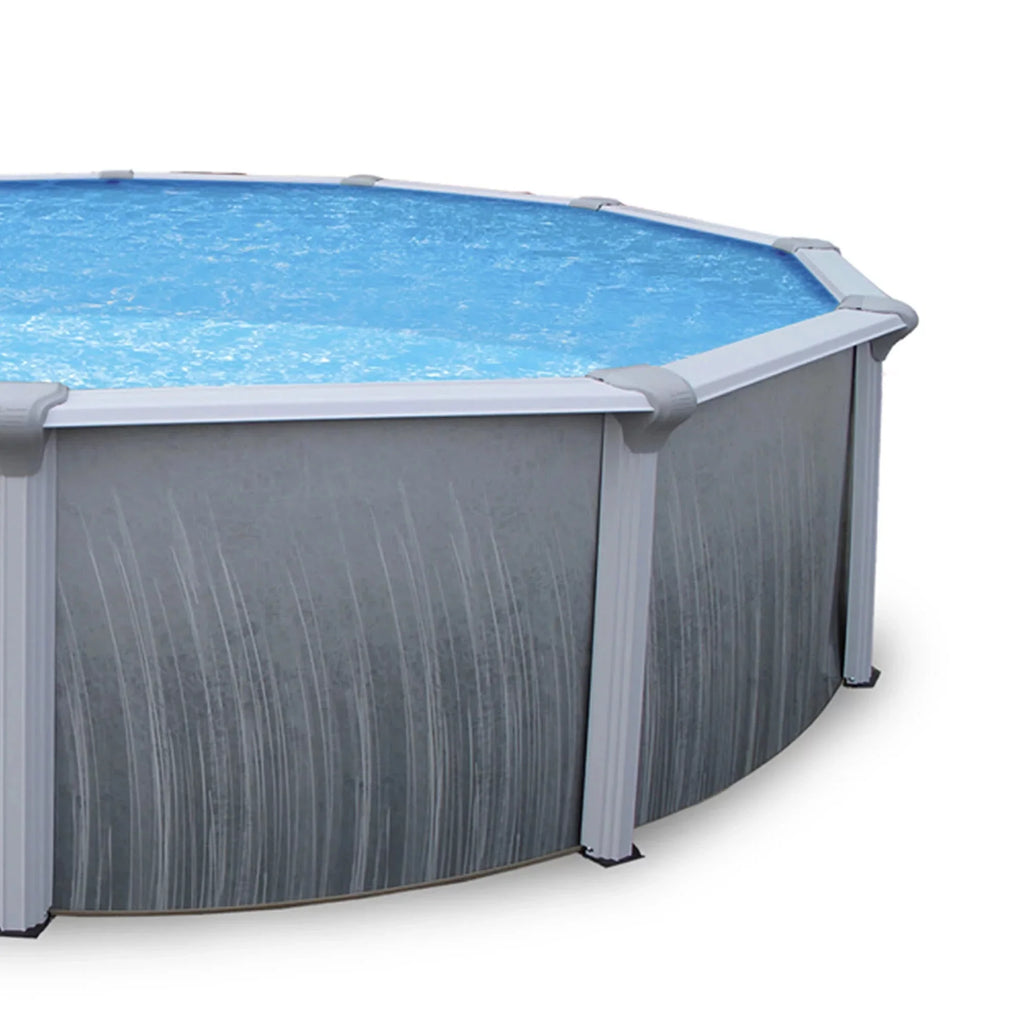 Bluewave Martinique 18' Round 52-In Sizeteel Pool With 7-In Top Rail