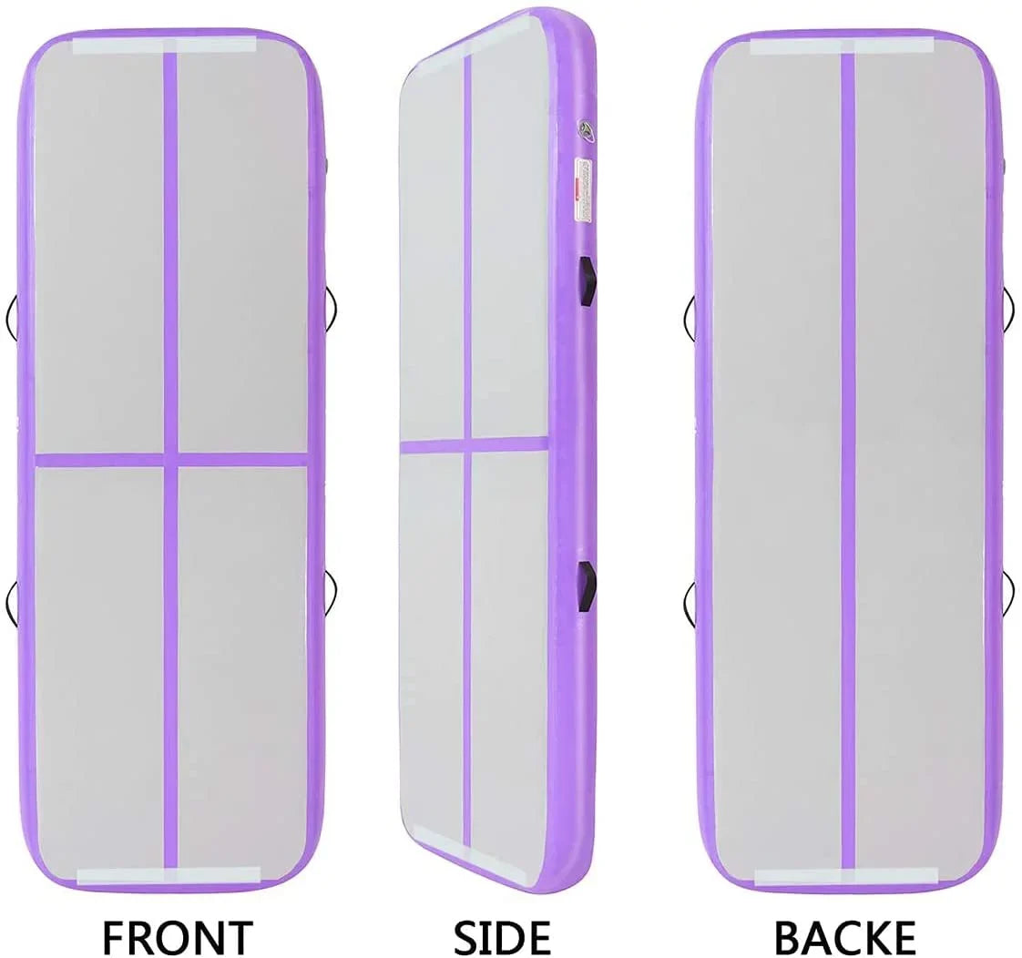 FBSizePORT 19.68ft/6m*1m*0.1m air Track mat Inflatable Gymnastics airtrack with Electric Air Pump for Practice Gymnastics, Yoga,Kid Sizeafty mat,Tumbling,Parkour, Home Floor