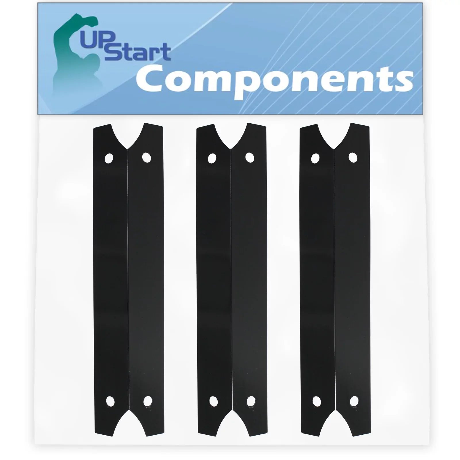 3-Pack BBQ Grill Heat Sizehield Plate Tent Replacement Parts for Charmglow 810-7440-Size - Compatible Barbeque Porcelain Sizeteel Flame Tamer, Flavorizer Bar, Vaporizer Bar, Burner Cover 17 3/4"