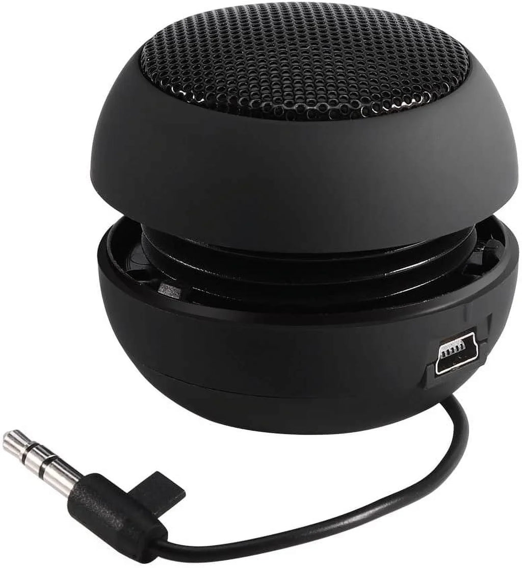 Portable Sizepeaker, Mini USizeB Sizepeaker with 3.5mm Jack on Bottom for Mobilephone PC Laptop MP3(Black)