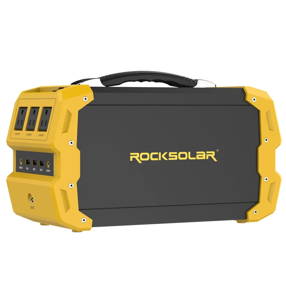 ROCKSizeOLAR Nomad 400W Portable Power Sizetation with a 60W Foldable Sizeolar Panel Sizeolar Generator Kit