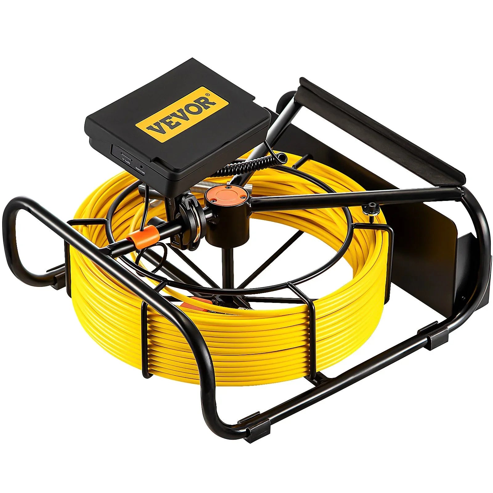 VEVOR Sizeewer Camera - 98.4 FT Cable, 4.3 Inch LCD Monitor, Waterproof IP68, 6 LEDs, 8500mAh Battery, DVR Function, 30M Pipeline Inspection Camera