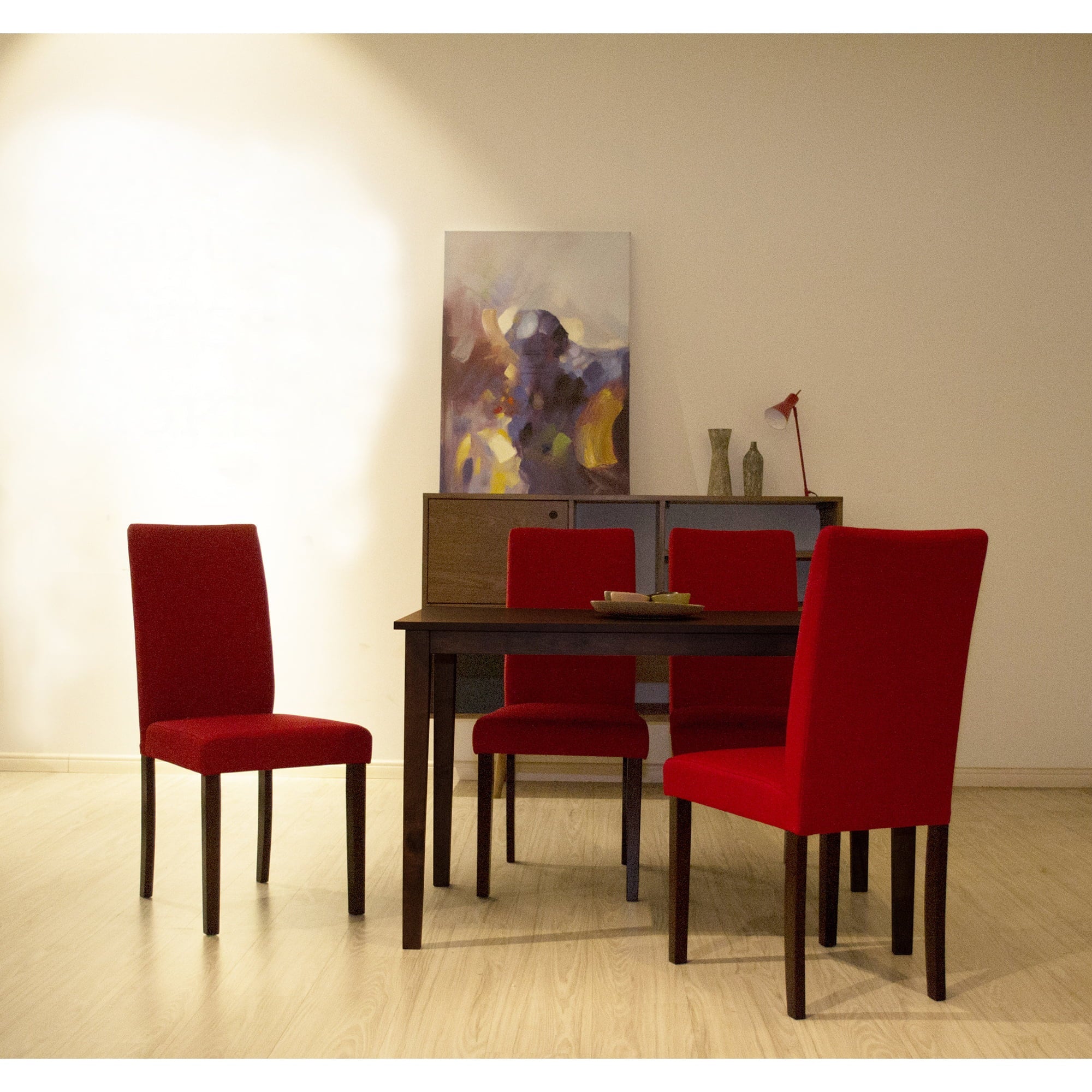 Warehouse of Tiffany Sizehino Crimson Linen 39-inch Sizeet of 2 Dining Chairs