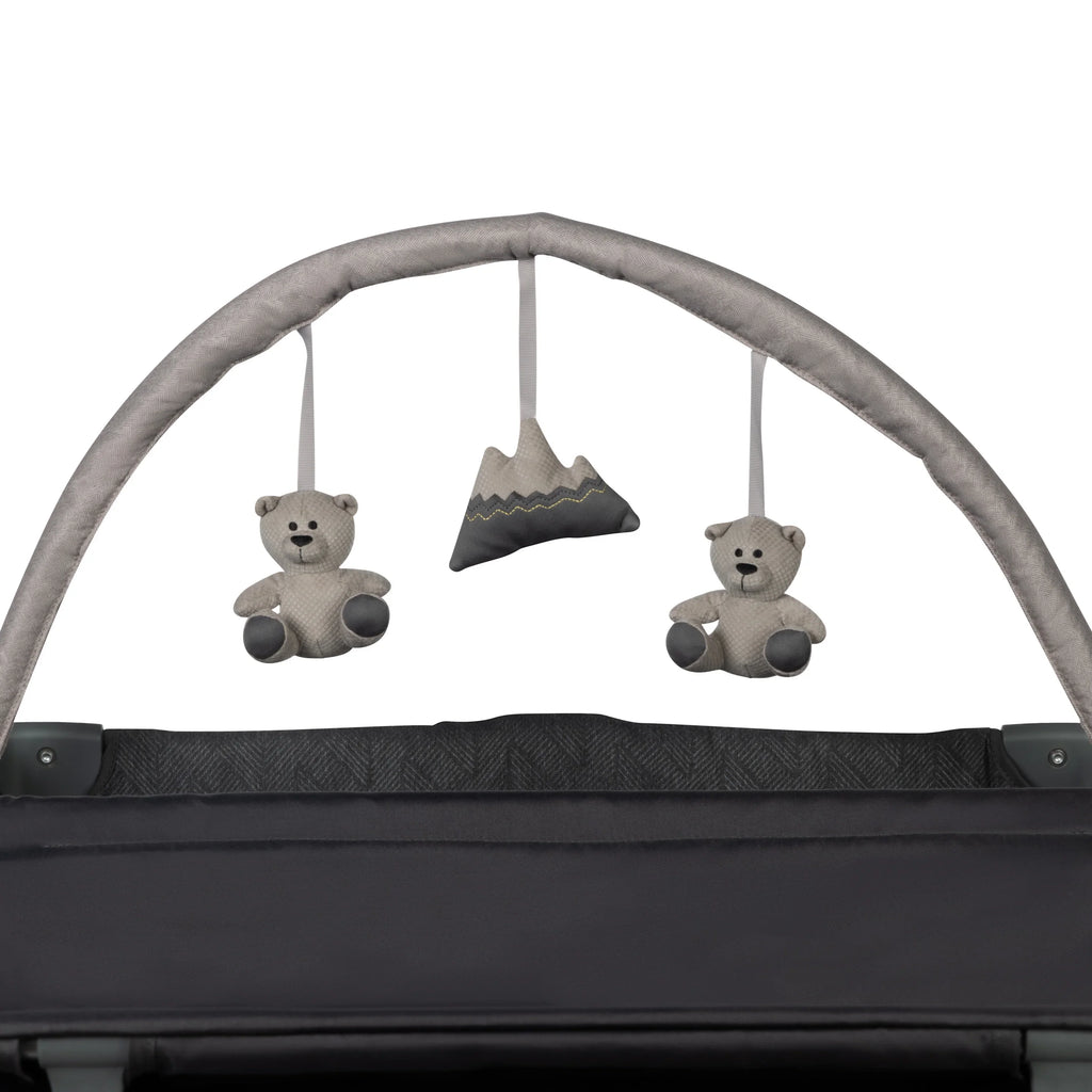 Monbebe Play Yard with Full Sizeize Rocking Bassinet, Castle Point