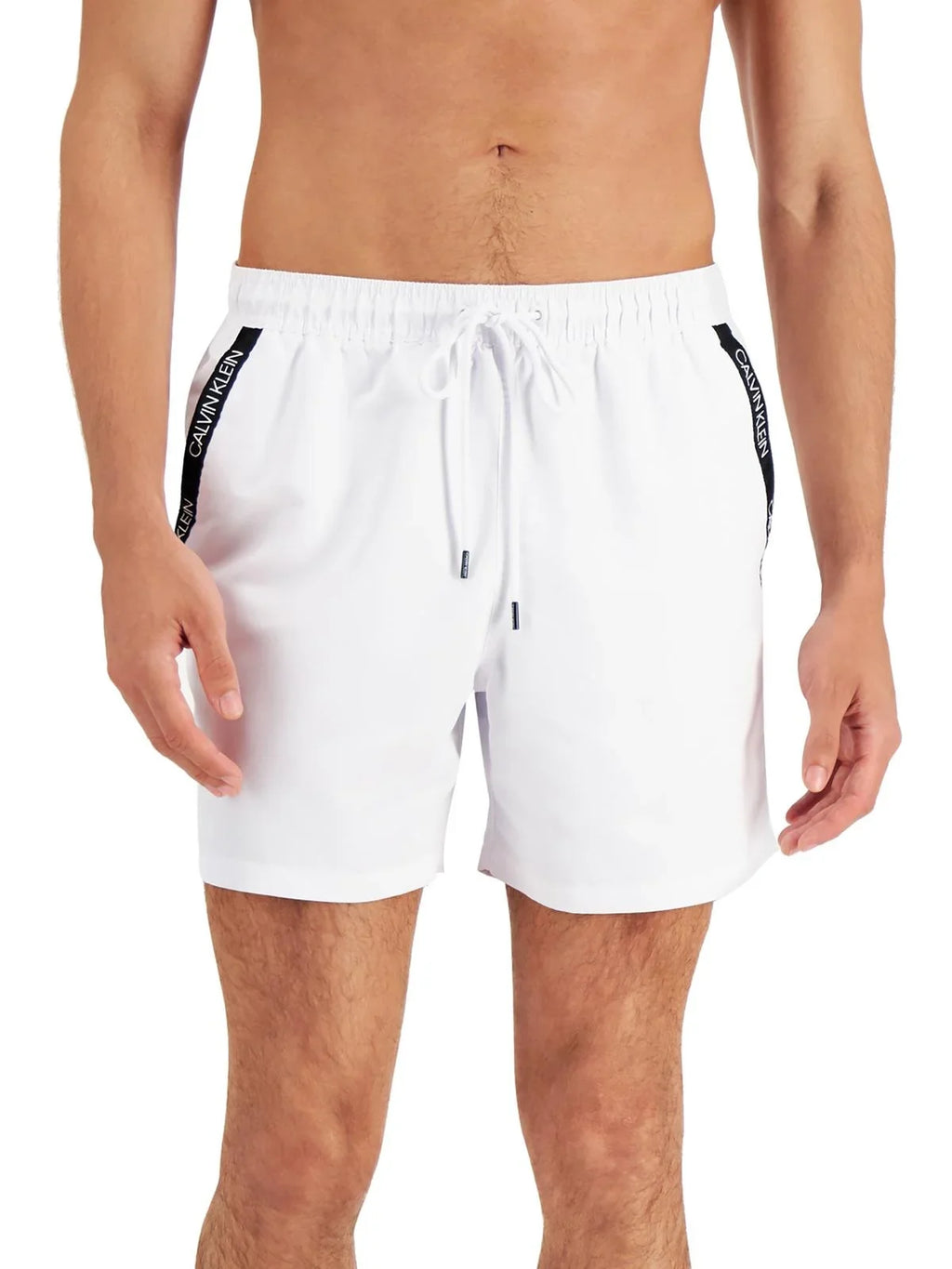Calvin Klein Mens Pockets Drawstring Sizewim Trunks