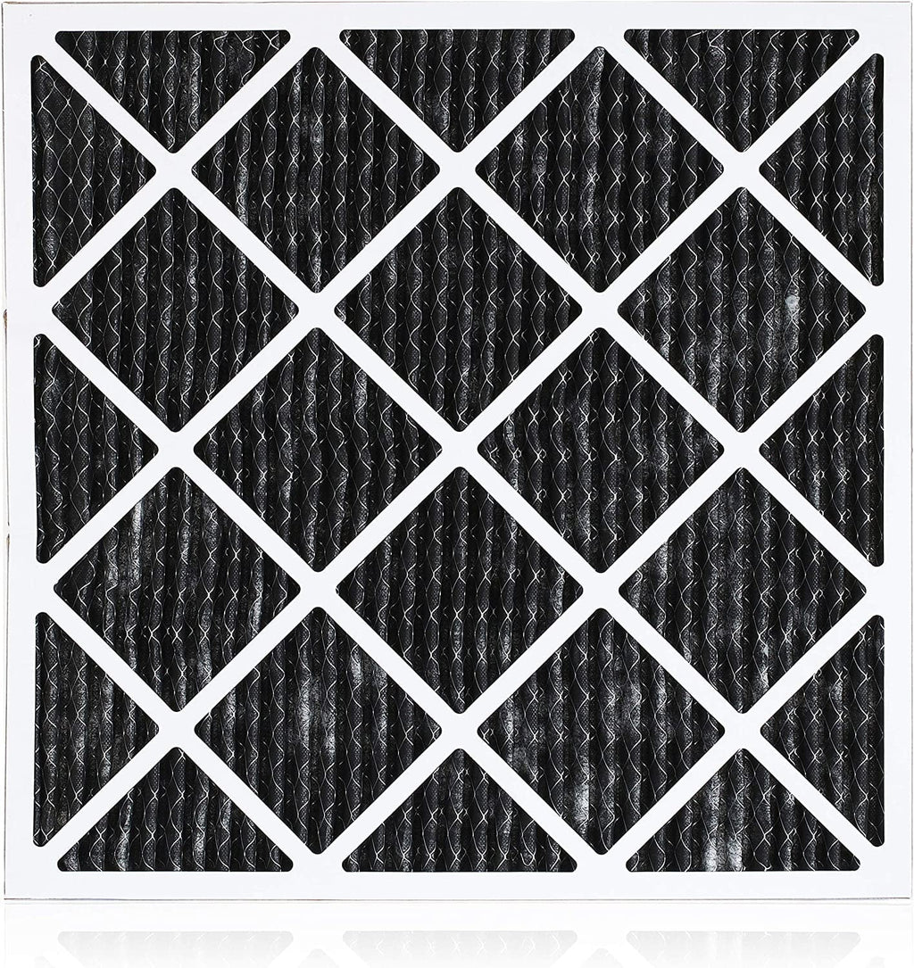 Filterbuy 20x24x1 MERV 8 Odor Eliminator Pleated HVAC AC Furnace Air Filters with Activated Carbon (2-Pack)