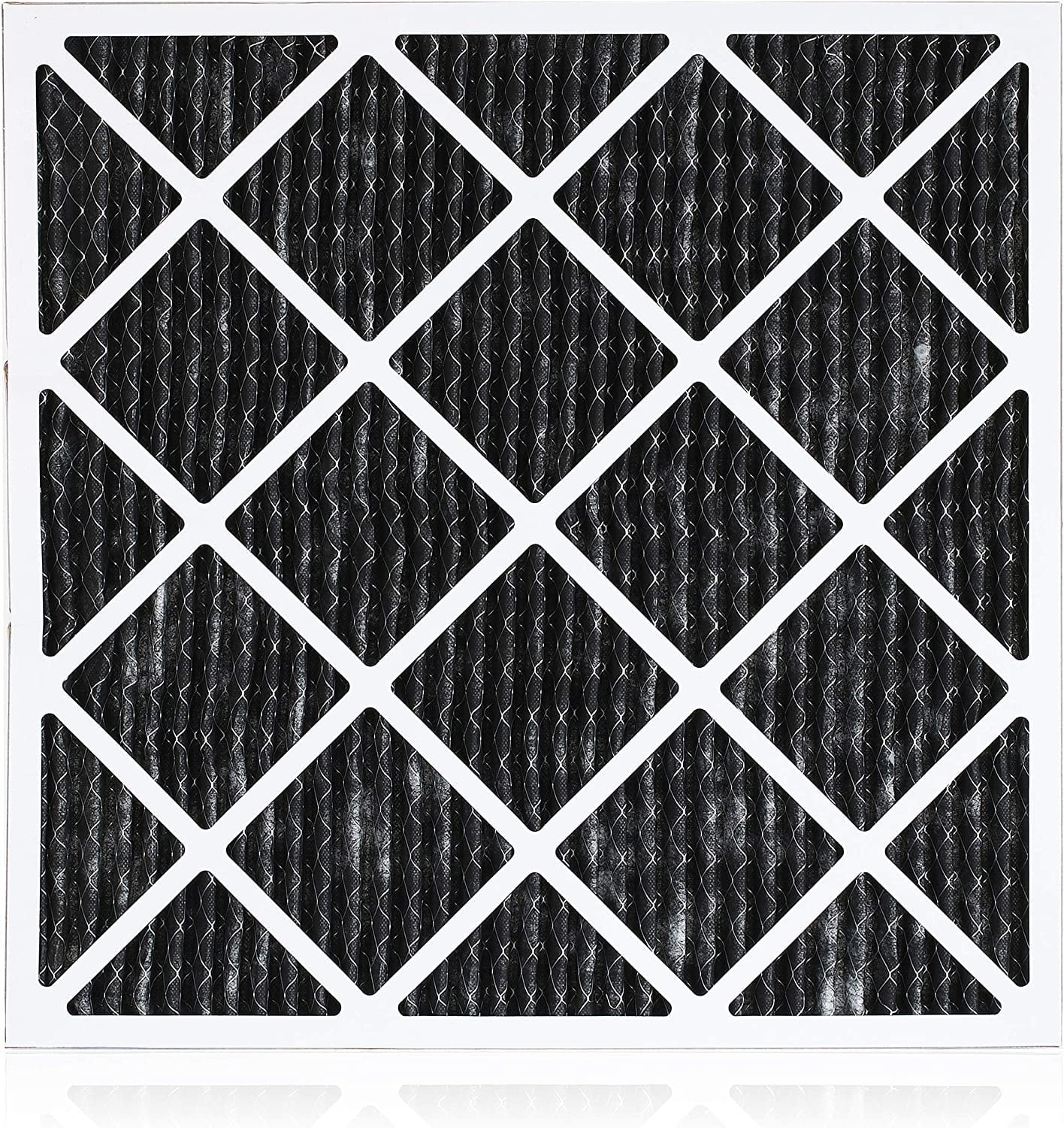 Filterbuy 20x24x1 MERV 8 Odor Eliminator Pleated HVAC AC Furnace Air Filters with Activated Carbon (2-Pack)