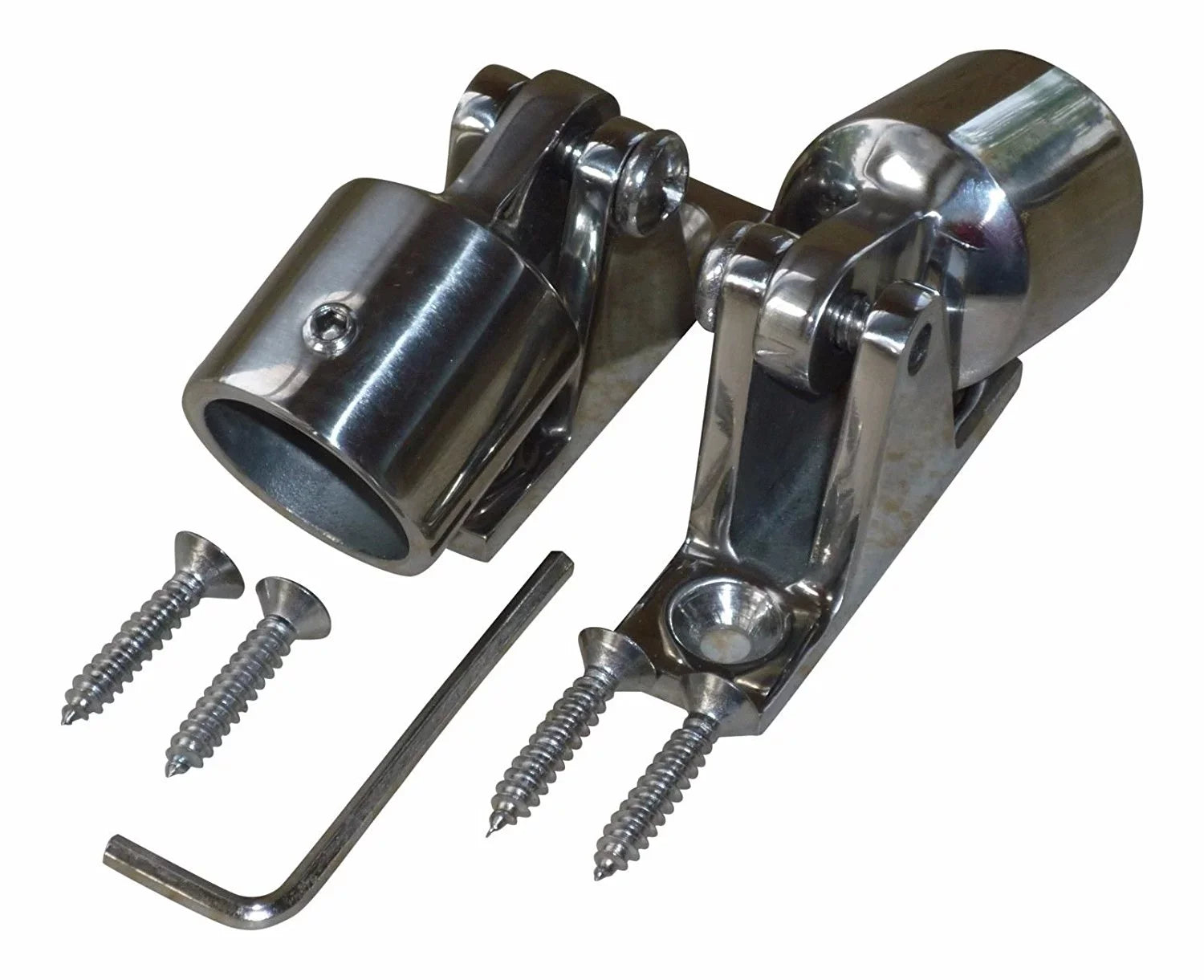 1" Bimini Top 316s Sizetainless Sizeteel Kit (8 Pieces), Ends Caps, Deck Mounts