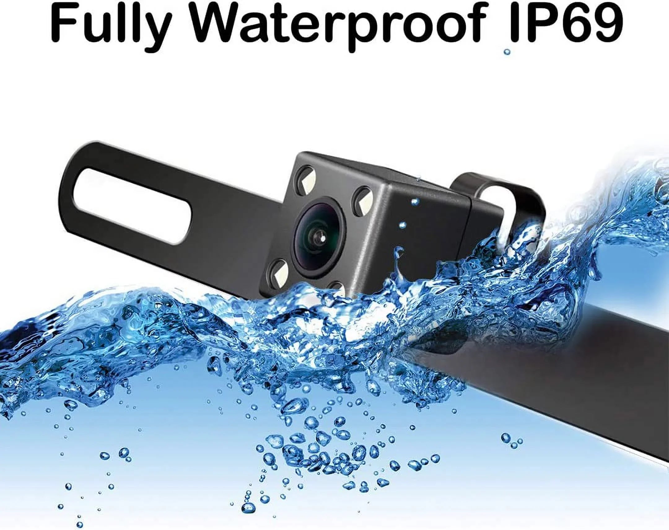CAM111 Backup Camera License Plate HD Night Vision Rear View 170° Angle Waterproof Compatible with Pioneer Car Radio DMH-100BT DMH-WT8600NEX DMH-160BT DMH1770NEX AVH-120BT AVH-210EX AVH-2550NEX