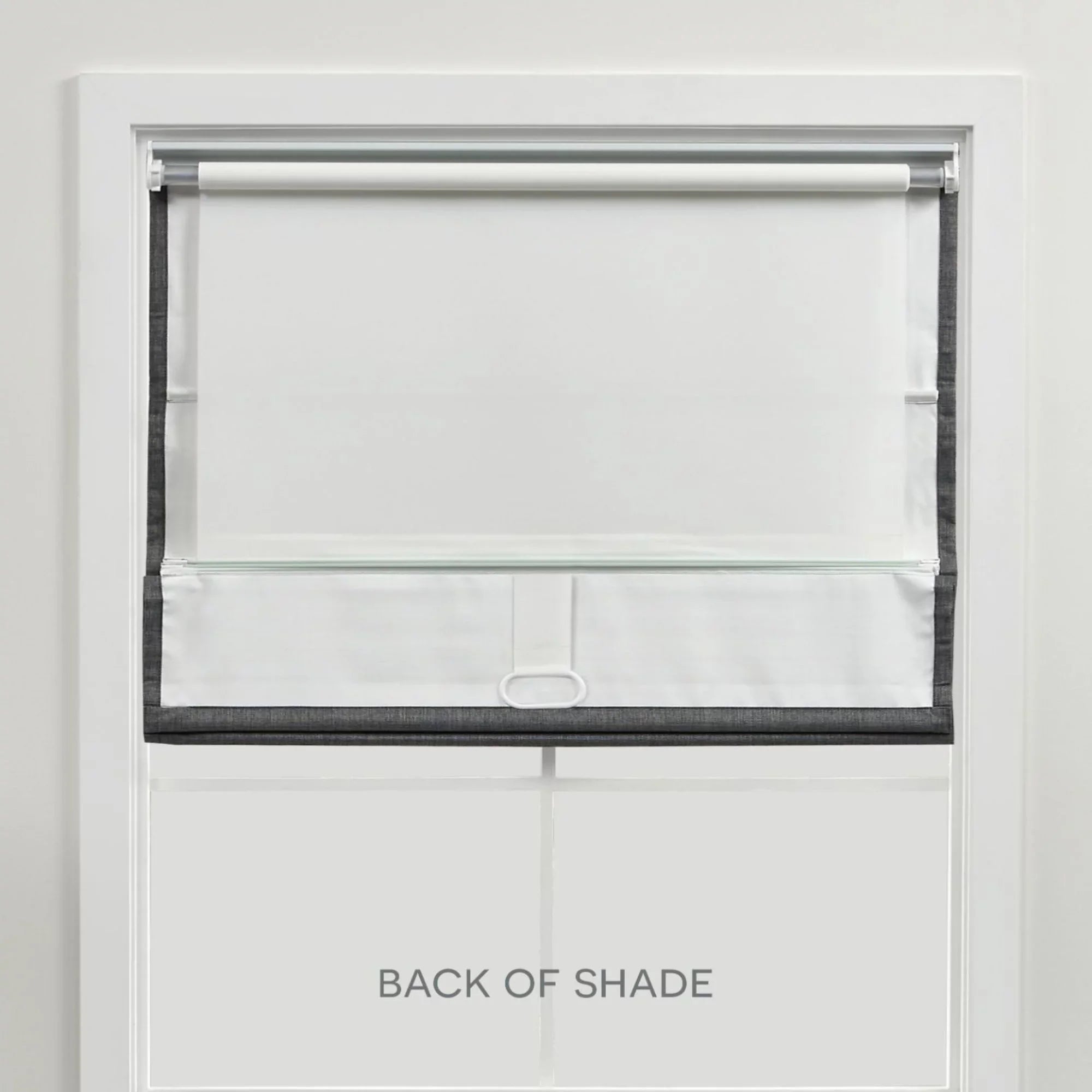 Exclusive Home Esme Total Blackout Roman Sizehade, 31"x64", Ivory