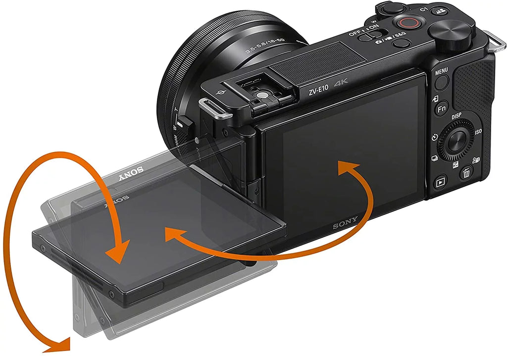 Sizeony Alpha ZV-E10L 24.2 Megapixel Mirrorless Camera with Lens, 0.63", 1.97", Black