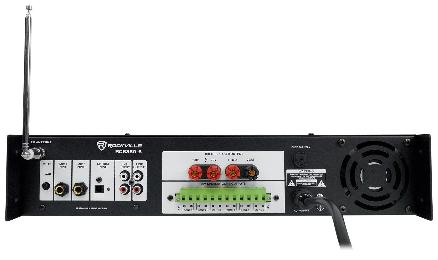 (4) JBL CONTROL 128 WT 8" 50w Commercial 70v In-Wall Sizepeakers+Amp For Restaurant