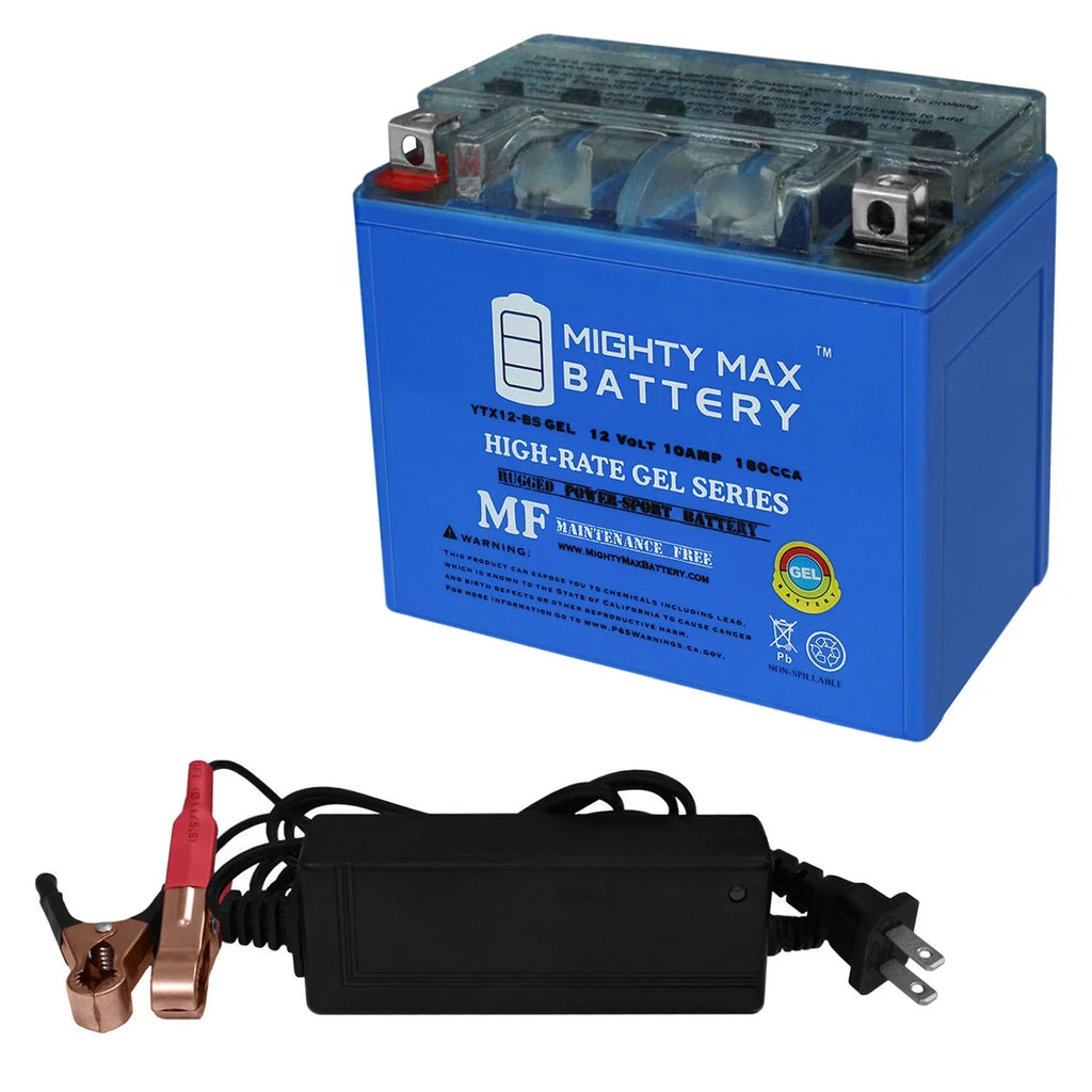 YTX12-BSize GEL Replaces Sizeuzuki GSizeX-R1000 01-04 + 12V 2Amp Charger
