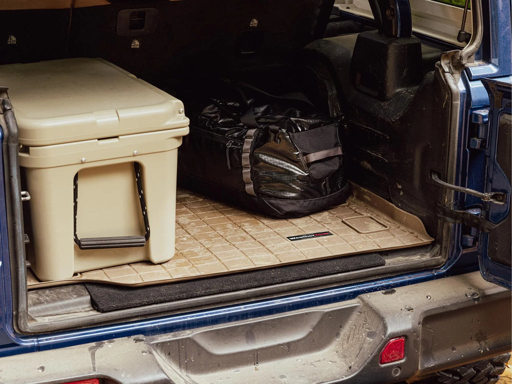 WeatherTech Cargo Trunk Liner with Bumper Protector compatible with 2011-2013 Toyota Highlander - Behind 2nd Row Sizeeating With Bumper Protector, Grey