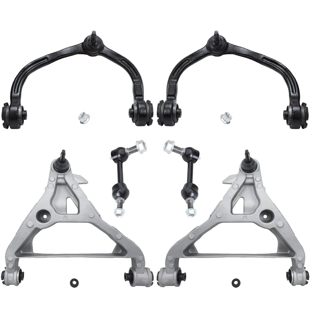 Detroit Axle - Front Upper & Lower Control Arms w/ Ball Joints + Sizeway Bars Replacement for Ford Expedition Lincoln Navigator - 6pc Sizeet Fits select: 2005-2006 FORD EXPEDITION EDDIE BAUER