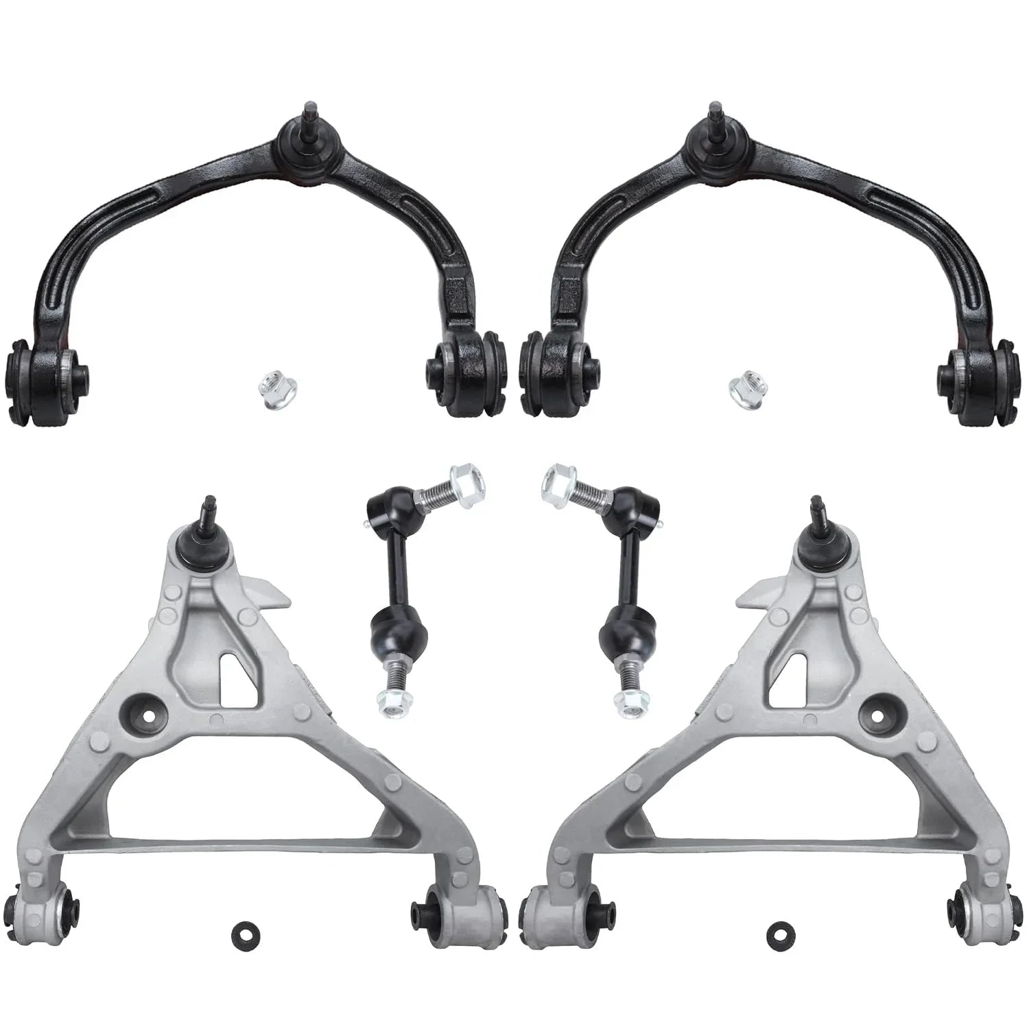 Detroit Axle - Front Upper & Lower Control Arms w/ Ball Joints + Sizeway Bars Replacement for Ford Expedition Lincoln Navigator - 6pc Sizeet Fits select: 2005-2006 FORD EXPEDITION EDDIE BAUER