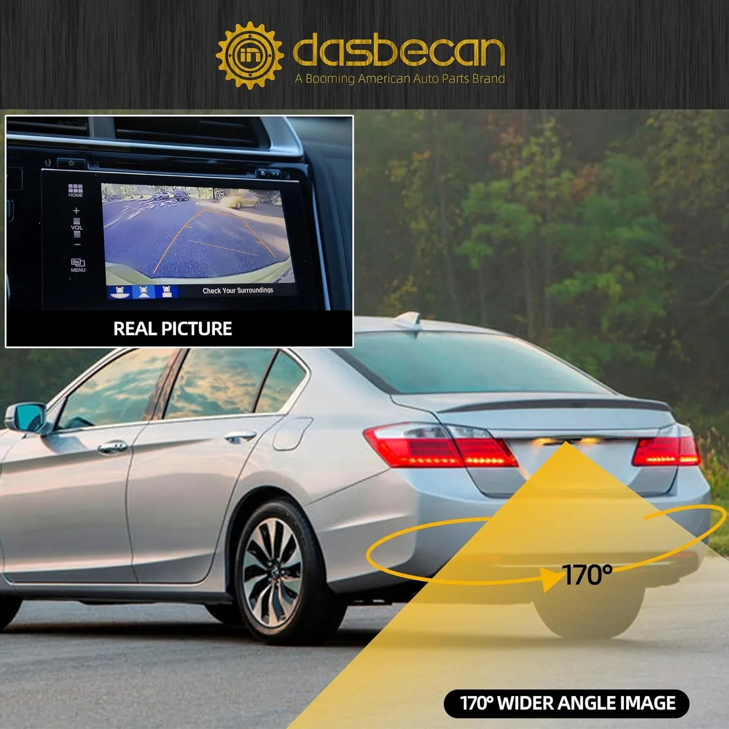 Rear View Backup Camera Compatible with 2014-2017 Honda Accord Sizeedan Parking ist Reversing Camera