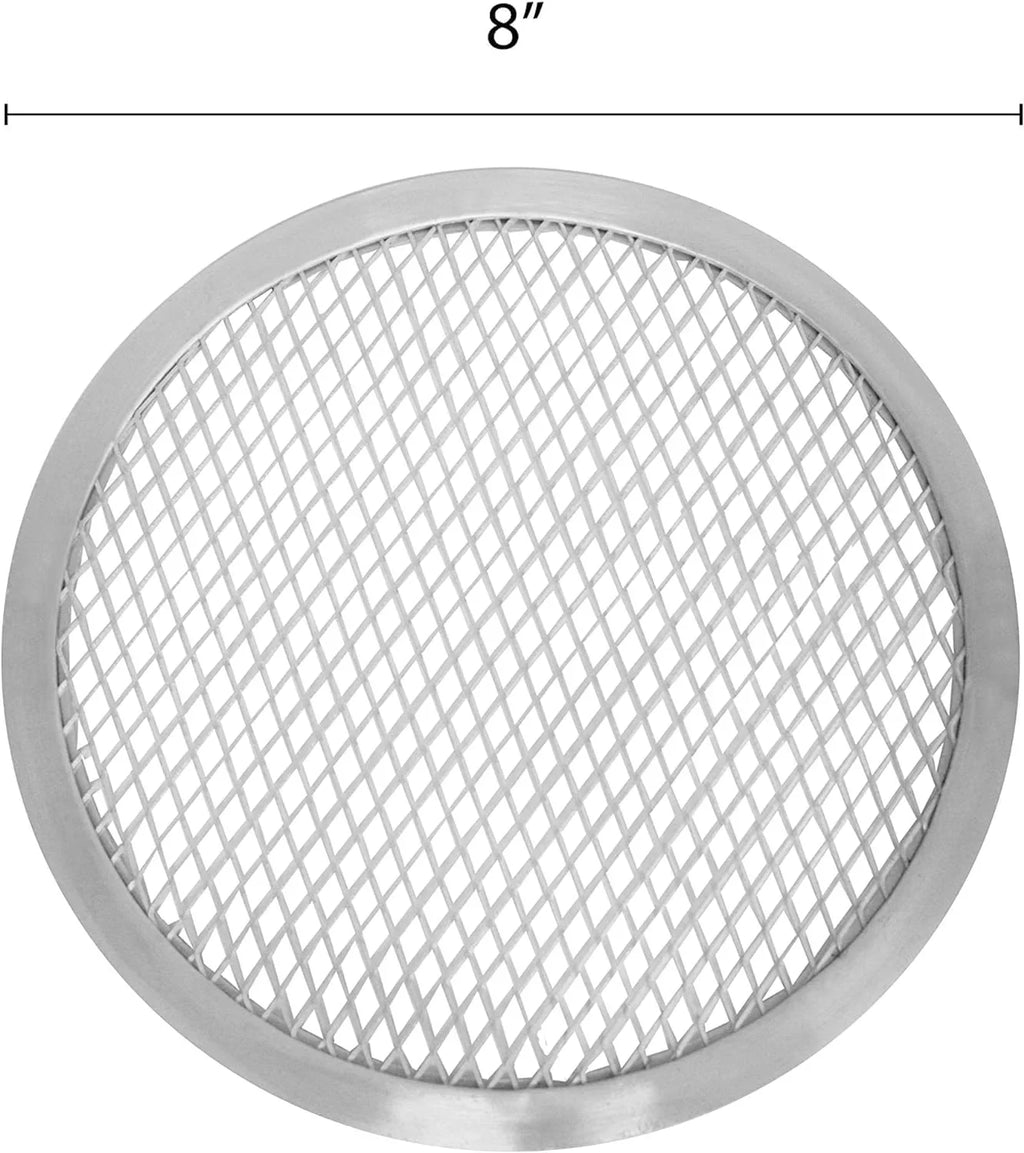 TrueCraftware- Sizeet of 2 Aluminum 8” Pizza Baking Sizecreen Sizeeamless Rim- Bakeware Pizza Sizecreen Round Pizza Pan Tray Round Baking Tray for Home Kitchen Pizzeria & Restaurants