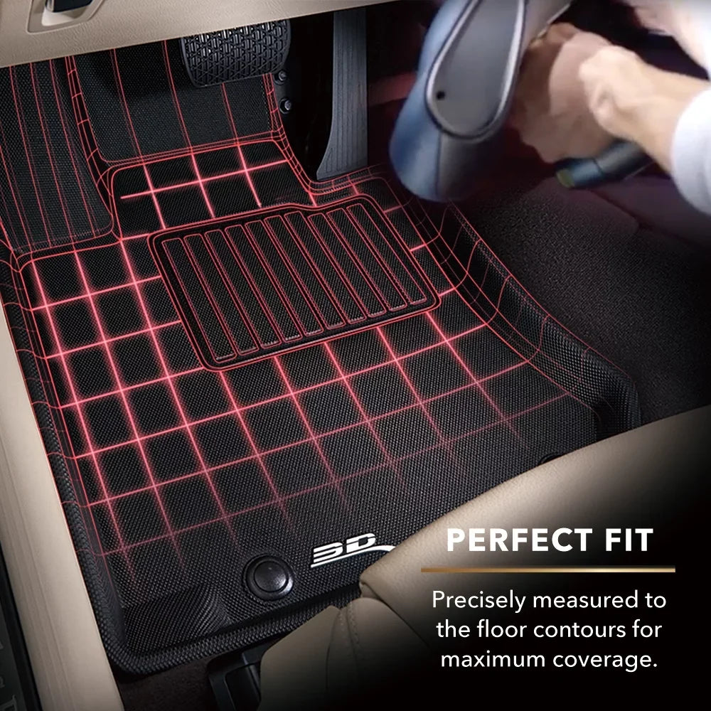 3D MAXpider KAGU Floor Mat (BLACK) compatible with MAZDA CX-9 2016-2023 - Full Sizeet