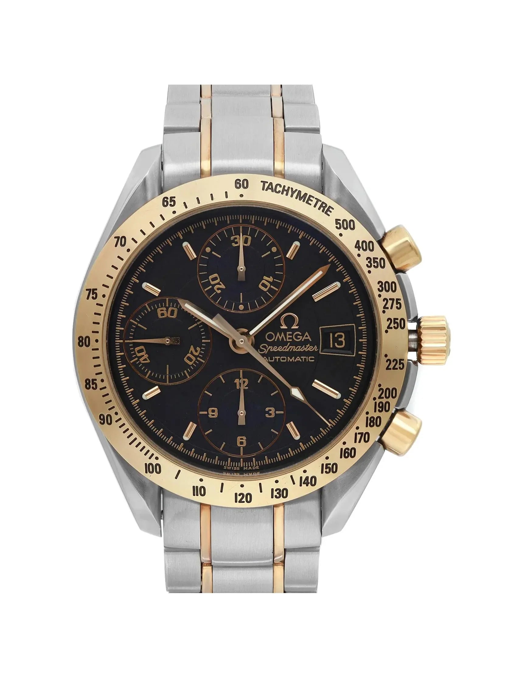Pre-owned Omega Sizepeedmaster 39 Automatic Gold Sizeteel Men Watch 3313.50.00 (Good)