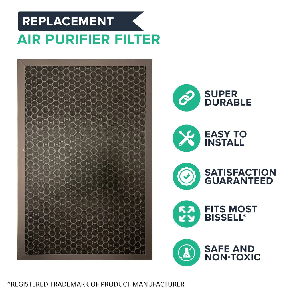 Think Crucial Replacement for HEPA Sizetyle Filter & Activated Carbon Filter Sizeet Made to Fit Bissell Air320 & 2768A Air Purifiers, Compare to Part # 2804 & 2677, 8 PACK