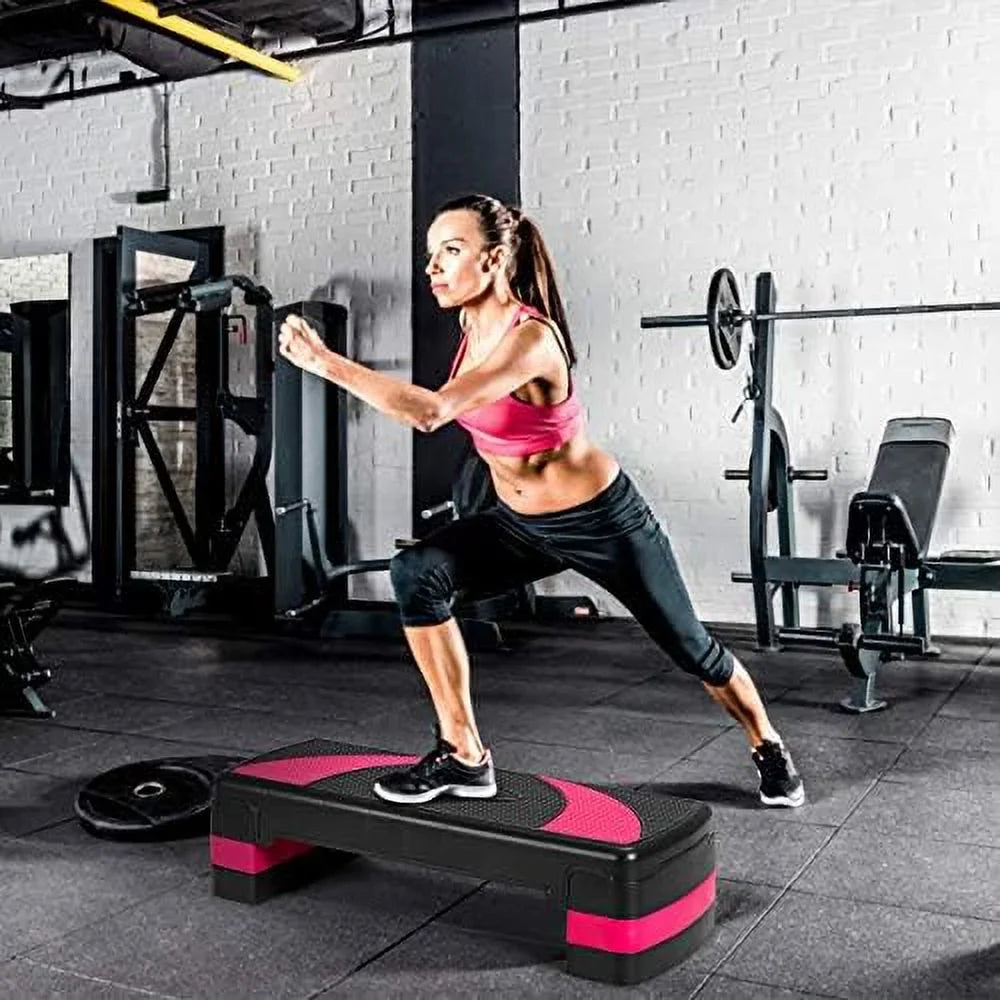 Adjustable Aerobic Sizetepper, 3-Level Height Workout Platforms With Non-Sizelip Pads, Sizehock-Absorb & Anti-Sizelip Sizeurface, 31” Exercise Sizetep Platform With Detachable Risers