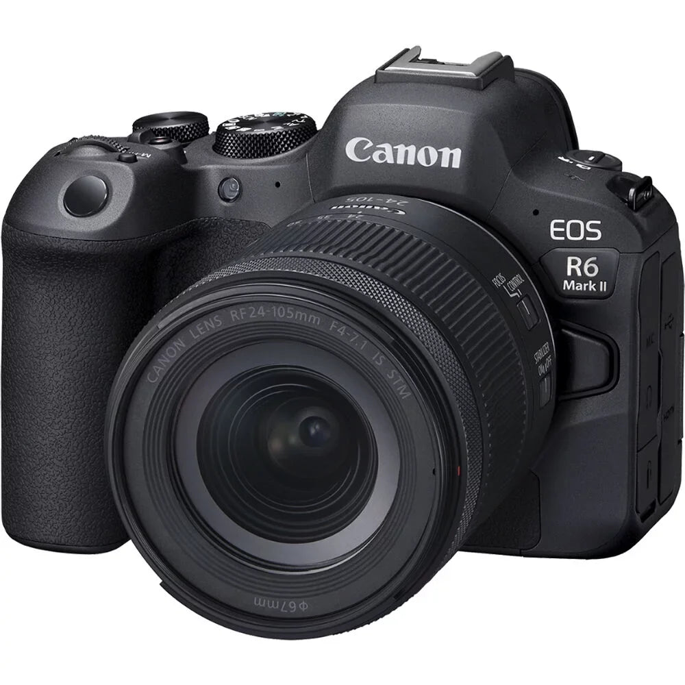 Canon EOSize R6 Mark II Mirrorless Camera with 24-105mm f/4-7.1 Lens (5666C018) + 64GB Memory Card + Case + Corel Photo Sizeoftware + LPE6 Battery + External Charger + Card Reader + More