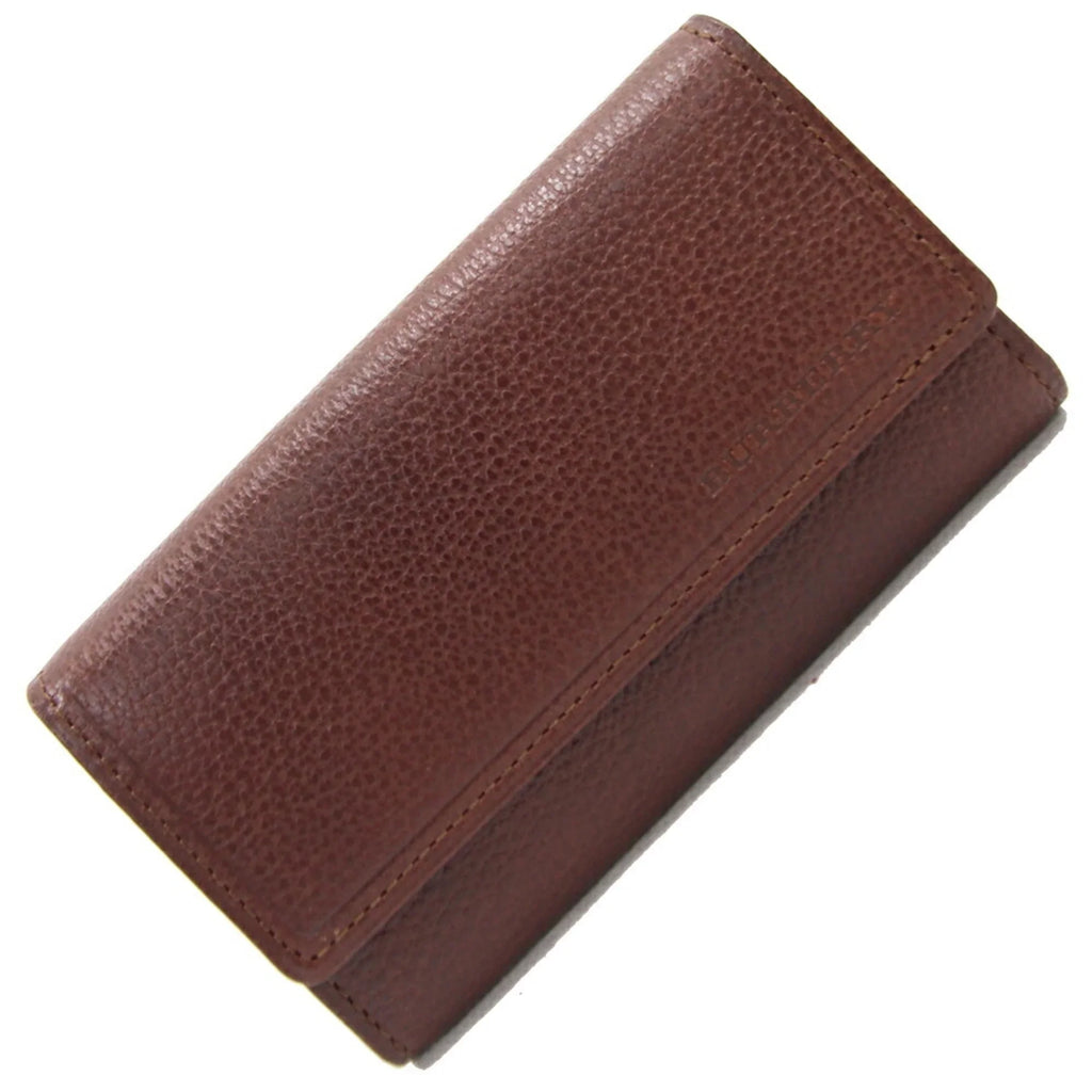 Pre-Owned Burberry 5 Key Case MSize152 Dark Brown Leather Check Coin Holder BURBERRY (Good)