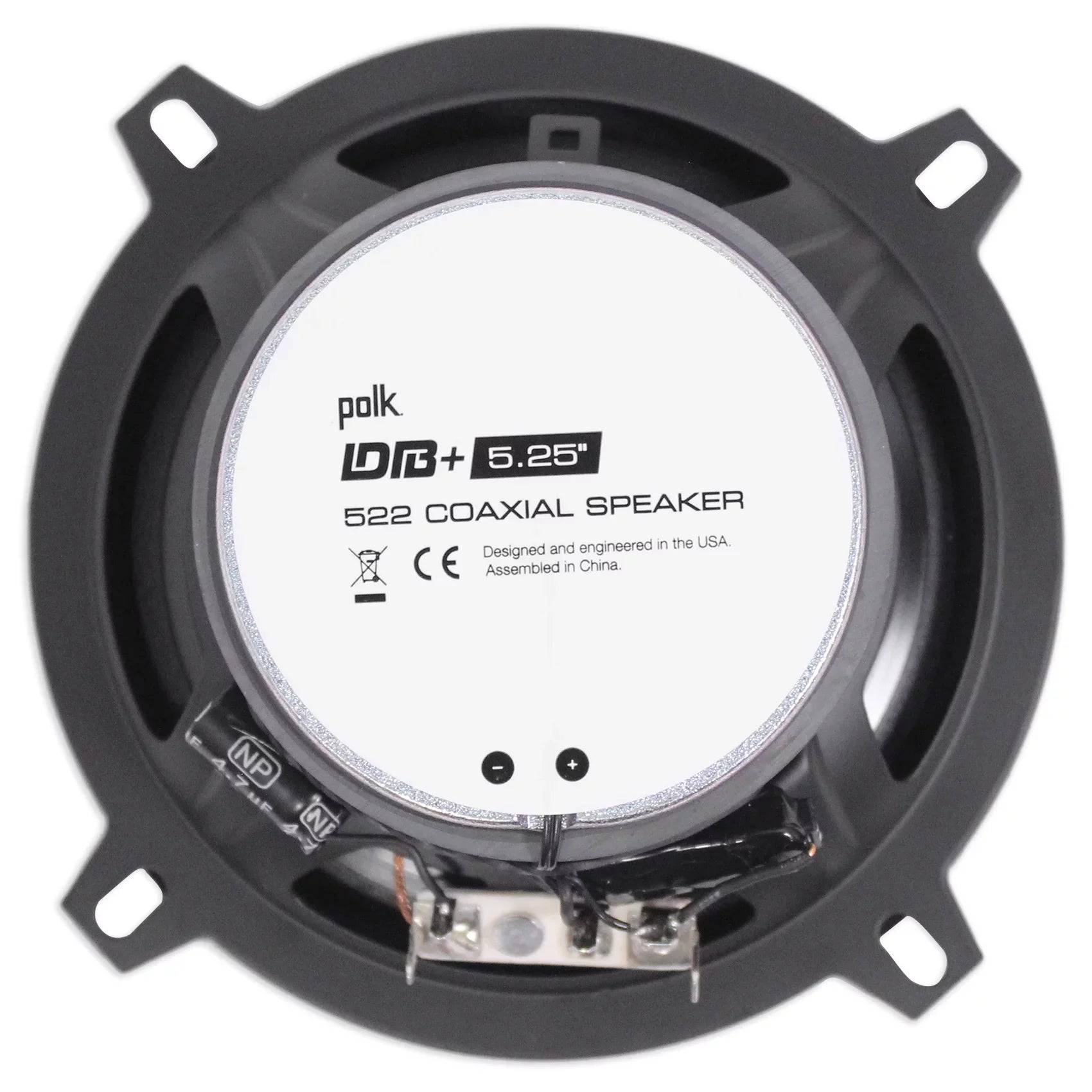 (2) Polk Audio DB522 5.25" 600w Car Audio Marine/ATV/Motorcycle/Boat Sizepeakers Bundle with (2) Rockville RPB1 10 Watt