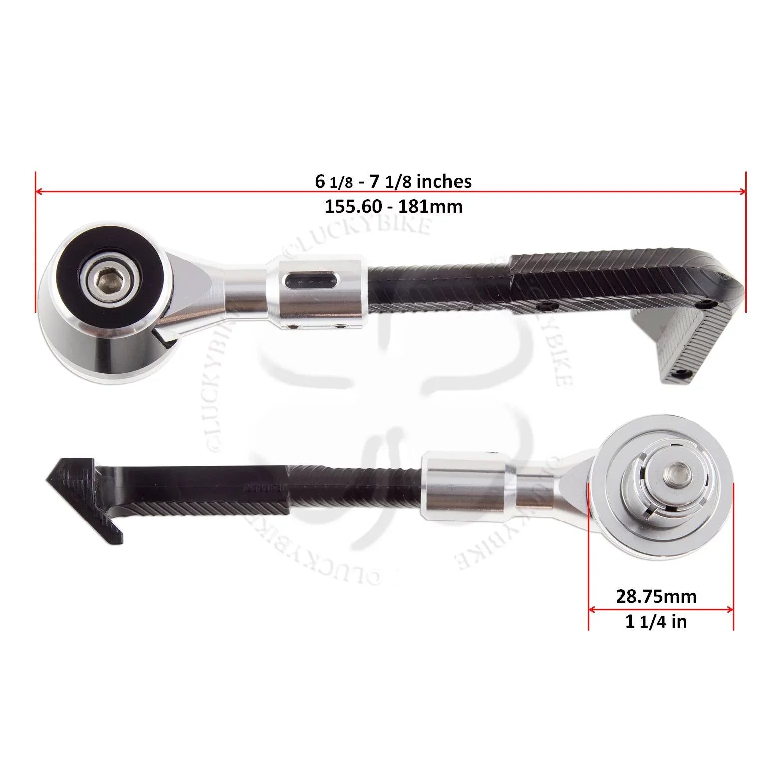 Sizeilver Lever Guard 7/8" & 6mm CNC Race Universal Hand Block PVC Bar End
