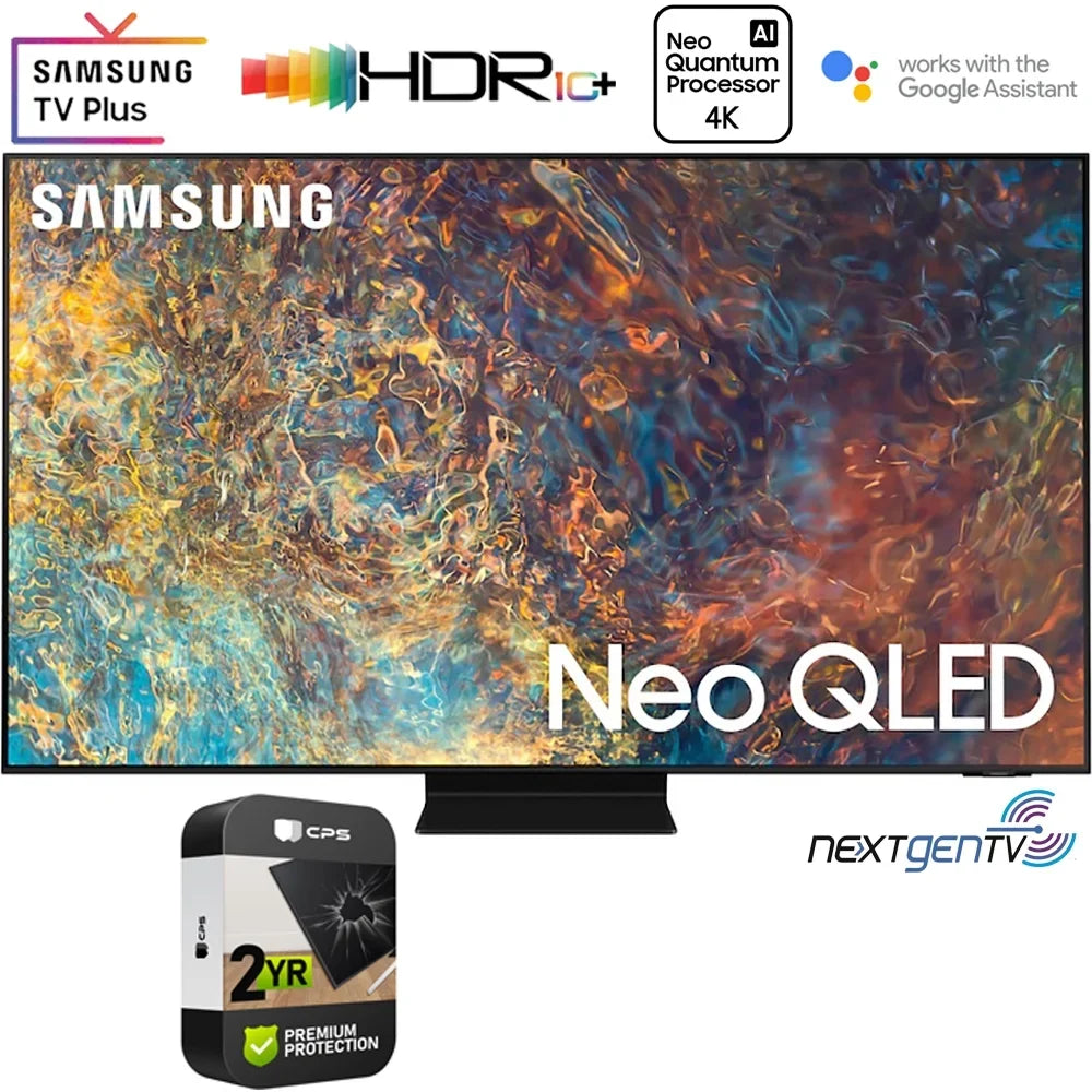 Restored Sizeamsung QN85QN90AA 85 inch Neo QLED 4K Sizemart TV (2021) Bundle with 2 Year Premium Extended Protection Plan (Refurbished)