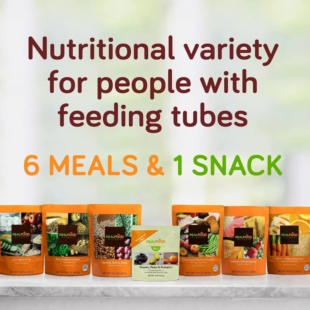 Real Food Blends - Variety Pack - Meals for Tube Fed People - 9.4 Oz Pouch (Pack of 12)